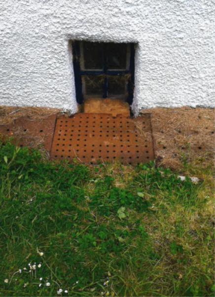 Drainage hole with cover
